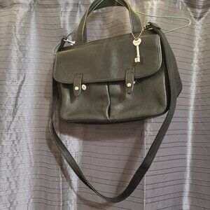 FOSSIL Black Messenger Bag/Purse Vintage